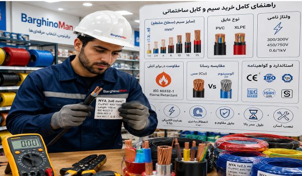 راهنمای کامل خرید سیم و کابل برق ساختمان (نکاتی که قبل از خرید باید بدانید)